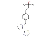 2-methyl-4-(4-{[2-(1,3-thiazol-2-yl)-1-pyrrolidinyl]methyl}phenyl)-2-butanol