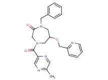 1-benzyl-4-[(5-methyl-2-pyrazinyl)carbonyl]-6-(2-pyridinylmethoxy)-1,4-diazepan-2-one