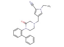 4-{[4-(2-biphenylyl)-3-oxo-1-piperazinyl]methyl}-1-ethyl-1H-pyrrole-2-carbonitrile