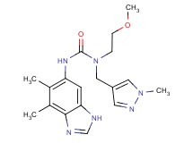 N'-(4,5-dimethyl-1H-benzimidazol-6-yl)-N-(2-methoxyethyl)-N-[(1-methyl-1H-pyrazol-4-yl)methyl]urea