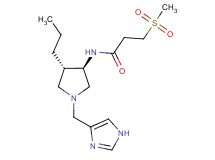 N-[rel-(3R,4S)-1-(1H-imidazol-4-ylmethyl)-4-propyl-3-pyrrolidinyl]-3-(methylsulfonyl)propanamide dihydrochloride