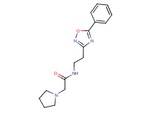 N-[2-(5-phenyl-1,2,4-oxadiazol-3-yl)ethyl]-2-pyrrolidin-1-ylacetamide