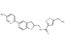 5-ethyl-N-{[5-(5-methyl-2-pyridinyl)-2,3-dihydro-1-benzofuran-2-yl]methyl}-3-isoxazolecarboxamide