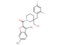 {3-(2,4-difluorobenzyl)-1-[(3,6-dimethyl-1-benzofuran-2-yl)carbonyl]-3-piperidinyl}methanol