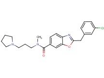2-(3-chlorobenzyl)-N-methyl-N-[3-(1-pyrrolidinyl)propyl]-1,3-benzoxazole-6-carboxamide