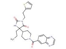 5-propyl-5-[1-(6-quinoxalinylcarbonyl)-4-piperidinyl]-3-[2-(2-thienyl)ethyl]-2,4-imidazolidinedione