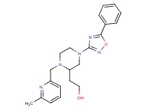 2-[1-[(6-methyl-2-pyridinyl)methyl]-4-(5-phenyl-1,2,4-oxadiazol-3-yl)-2-piperazinyl]ethanol