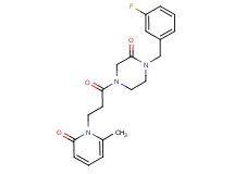 1-(3-fluorobenzyl)-4-[3-(6-methyl-2-oxo-1(2H)-pyridinyl)propanoyl]-2-piperazinone