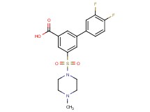 3',4'-difluoro-5-[(4-methylpiperazin-1-yl)sulfonyl]biphenyl-3-carboxylic acid