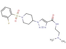 N-[2-(dimethylamino)ethyl]-1-{1-[(2-fluorophenyl)sulfonyl]-4-piperidinyl}-1H-1,2,3-triazole-4-carboxamide