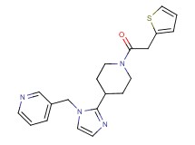 3-({2-[1-(2-thienylacetyl)-4-piperidinyl]-1H-imidazol-1-yl}methyl)pyridine