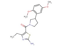 5-{[3-(2,5-dimethoxyphenyl)-1-pyrrolidinyl]carbonyl}-4-ethyl-1,3-thiazol-2-amine
