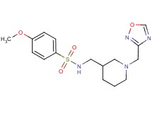 4-methoxy-N-{[1-(1,2,4-oxadiazol-3-ylmethyl)piperidin-3-yl]methyl}benzenesulfonamide
