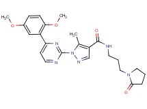 1-[4-(2,5-dimethoxyphenyl)-2-pyrimidinyl]-5-methyl-N-[3-(2-oxo-1-pyrrolidinyl)propyl]-1H-pyrazole-4-carboxamide