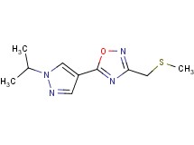 5-(1-isopropyl-1H-pyrazol-4-yl)-3-[(methylthio)methyl]-1,2,4-oxadiazole