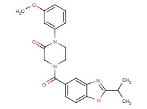 4-[(2-isopropyl-1,3-benzoxazol-5-yl)carbonyl]-1-(3-methoxyphenyl)-2-piperazinone