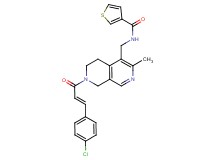 N-({7-[(2E)-3-(4-chlorophenyl)-2-propenoyl]-3-methyl-5,6,7,8-tetrahydro-2,7-naphthyridin-4-yl}methyl)-3-thiophenecarboxamide