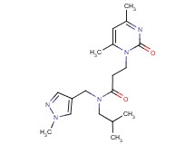 3-(4,6-dimethyl-2-oxopyrimidin-1(2H)-yl)-N-isobutyl-N-[(1-methyl-1H-pyrazol-4-yl)methyl]propanamide
