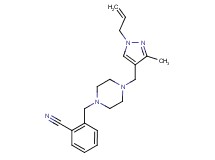 2-({4-[(1-allyl-3-methyl-1H-pyrazol-4-yl)methyl]piperazin-1-yl}methyl)benzonitrile