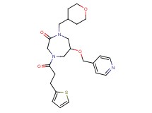 6-(4-pyridinylmethoxy)-1-(tetrahydro-2H-pyran-4-ylmethyl)-4-[3-(2-thienyl)propanoyl]-1,4-diazepan-2-one