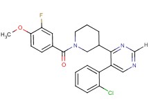 5-(2-chlorophenyl)-4-[1-(3-fluoro-4-methoxybenzoyl)-3-piperidinyl]pyrimidine
