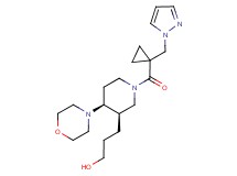 3-((3R*,4S*)-4-morpholin-4-yl-1-{[1-(1H-pyrazol-1-ylmethyl)cyclopropyl]carbonyl}piperidin-3-yl)propan-1-ol