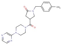 1-(4-methylbenzyl)-4-{[4-(2-pyrazinyl)-1-piperazinyl]carbonyl}-2-pyrrolidinone trifluoroacetate