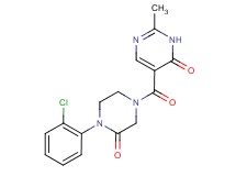 5-{[4-(2-chlorophenyl)-3-oxo-1-piperazinyl]carbonyl}-2-methyl-4(3H)-pyrimidinone