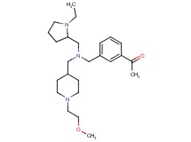 1-{3-[([(1-ethyl-2-pyrrolidinyl)methyl]{[1-(2-methoxyethyl)-4-piperidinyl]methyl}amino)methyl]phenyl}ethanone