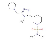 N,N-dimethyl-3-[4-methyl-5-(pyrrolidin-1-ylmethyl)-4H-1,2,4-triazol-3-yl]piperidine-1-sulfonamide