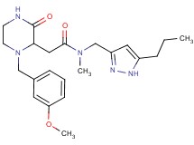 2-[1-(3-methoxybenzyl)-3-oxo-2-piperazinyl]-N-methyl-N-[(5-propyl-1H-pyrazol-3-yl)methyl]acetamide