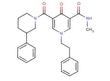 N-methyl-4-oxo-1-(2-phenylethyl)-5-[(3-phenyl-1-piperidinyl)carbonyl]-1,4-dihydro-3-pyridinecarboxamide
