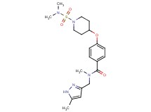 4-({1-[(dimethylamino)sulfonyl]-4-piperidinyl}oxy)-N-methyl-N-[(5-methyl-1H-pyrazol-3-yl)methyl]benzamide