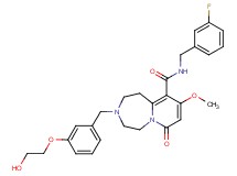 N-(3-fluorobenzyl)-3-[3-(2-hydroxyethoxy)benzyl]-9-methoxy-7-oxo-1,2,3,4,5,7-hexahydropyrido[1,2-d][1,4]diazepine-10-carboxamide