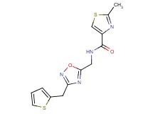 2-methyl-N-{[3-(2-thienylmethyl)-1,2,4-oxadiazol-5-yl]methyl}-1,3-thiazole-4-carboxamide