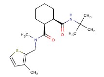 (1S*,2R*)-N'-(tert-butyl)-N-methyl-N-[(3-methyl-2-thienyl)methyl]cyclohexane-1,2-dicarboxamide