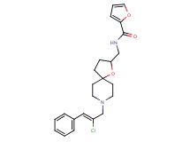 N-({8-[(2Z)-2-chloro-3-phenyl-2-propen-1-yl]-1-oxa-8-azaspiro[4.5]dec-2-yl}methyl)-2-furamide