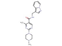 4-methyl-2-(4-methylpiperazin-1-yl)-N-(pyrazolo[1,5-a]pyridin-3-ylmethyl)pyrimidine-5-carboxamide
