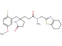 3-[2-(2-fluoro-5-methoxybenzyl)-5-oxo-2-pyrrolidinyl]-N-methyl-N-(4,5,6,7-tetrahydro-1,3-benzothiazol-2-ylmethyl)propanamide