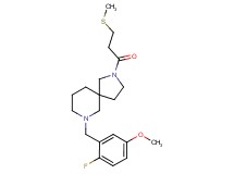 7-(2-fluoro-5-methoxybenzyl)-2-[3-(methylthio)propanoyl]-2,7-diazaspiro[4.5]decane