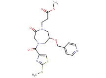 methyl 3-[4-{[2-(methylthio)-1,3-thiazol-4-yl]carbonyl}-2-oxo-6-(4-pyridinylmethoxy)-1,4-diazepan-1-yl]propanoate
