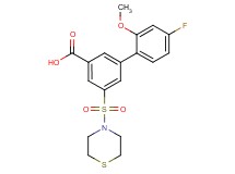 4'-fluoro-2'-methoxy-5-(thiomorpholin-4-ylsulfonyl)biphenyl-3-carboxylic acid