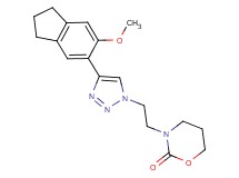 3-{2-[4-(6-methoxy-2,3-dihydro-1H-inden-5-yl)-1H-1,2,3-triazol-1-yl]ethyl}-1,3-oxazinan-2-one