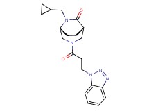 (1S*,5R*)-3-[3-(1H-1,2,3-benzotriazol-1-yl)propanoyl]-6-(cyclopropylmethyl)-3,6-diazabicyclo[3.2.2]nonan-7-one