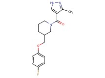 3-[(4-fluorophenoxy)methyl]-1-[(3-methyl-1H-pyrazol-4-yl)carbonyl]piperidine