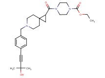 ethyl 4-({6-[4-(3-hydroxy-3-methyl-1-butyn-1-yl)benzyl]-6-azaspiro[2.5]oct-1-yl}carbonyl)-1-piperazinecarboxylate