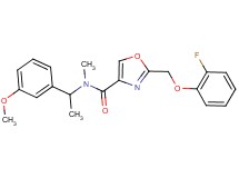 2-[(2-fluorophenoxy)methyl]-N-[1-(3-methoxyphenyl)ethyl]-N-methyl-1,3-oxazole-4-carboxamide