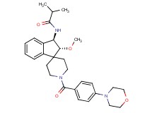 N-{(2R*,3R*)-2-methoxy-1'-[4-(4-morpholinyl)benzoyl]-2,3-dihydrospiro[indene-1,4'-piperidin]-3-yl}-2-methylpropanamide