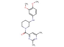 N-(3,4-dimethoxyphenyl)-1-[(2,6-dimethyl-4-pyrimidinyl)carbonyl]-3-piperidinamine