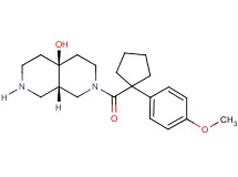 (4aS*,8aS*)-2-{[1-(4-methoxyphenyl)cyclopentyl]carbonyl}octahydro-2,7-naphthyridin-4a(2H)-ol